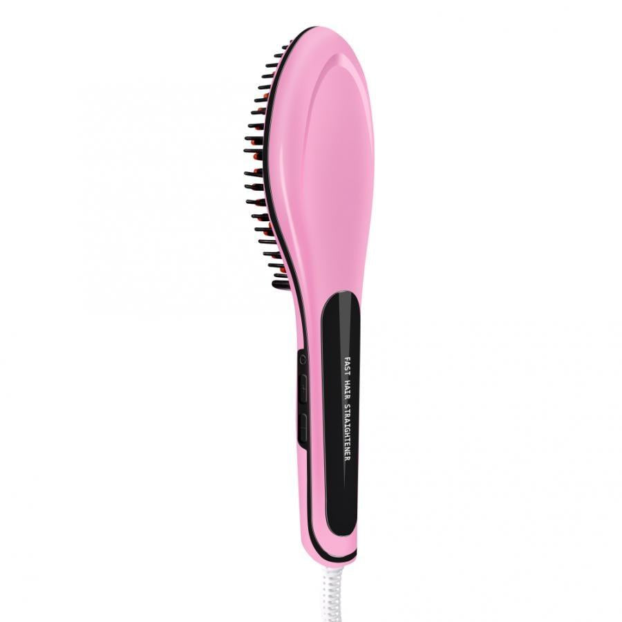 LCD Digital Ceramic Hair Straightening Brush – Fast Smoothing Ionic Hair Comb