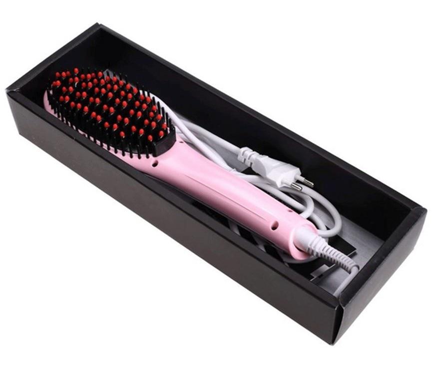 LCD Digital Ceramic Hair Straightening Brush – Fast Smoothing Ionic Hair Comb