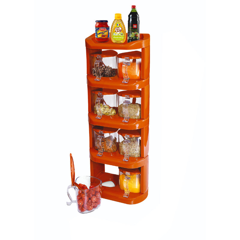 Pretty Neat 5-Tier Vertical Spice Rack – 8 Pcs Set