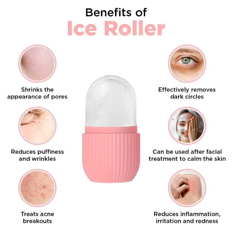 Ultimate Multi-Purpose Mini Silicone Facial Ice Roller – Cooling & Rejuvenating Skincare Tool