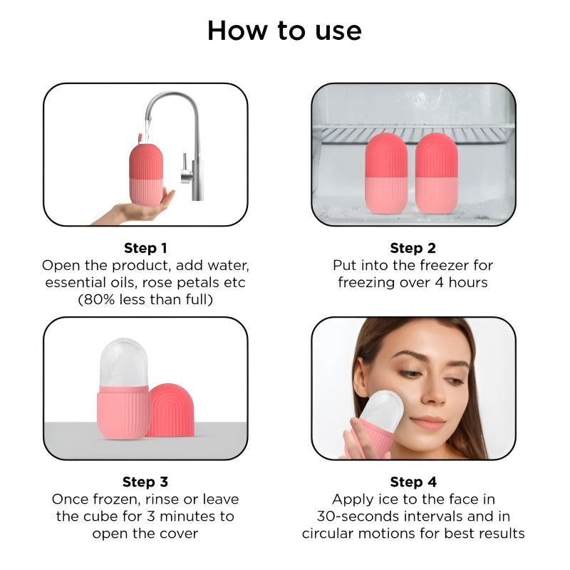 Ultimate Multi-Purpose Mini Silicone Facial Ice Roller – Cooling & Rejuvenating Skincare Tool