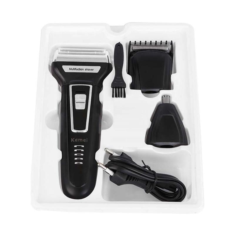 Kemei KM-6558 Professional 3-in-1 Electric Shaver – Precision Nose Hair & Beard Trimmer