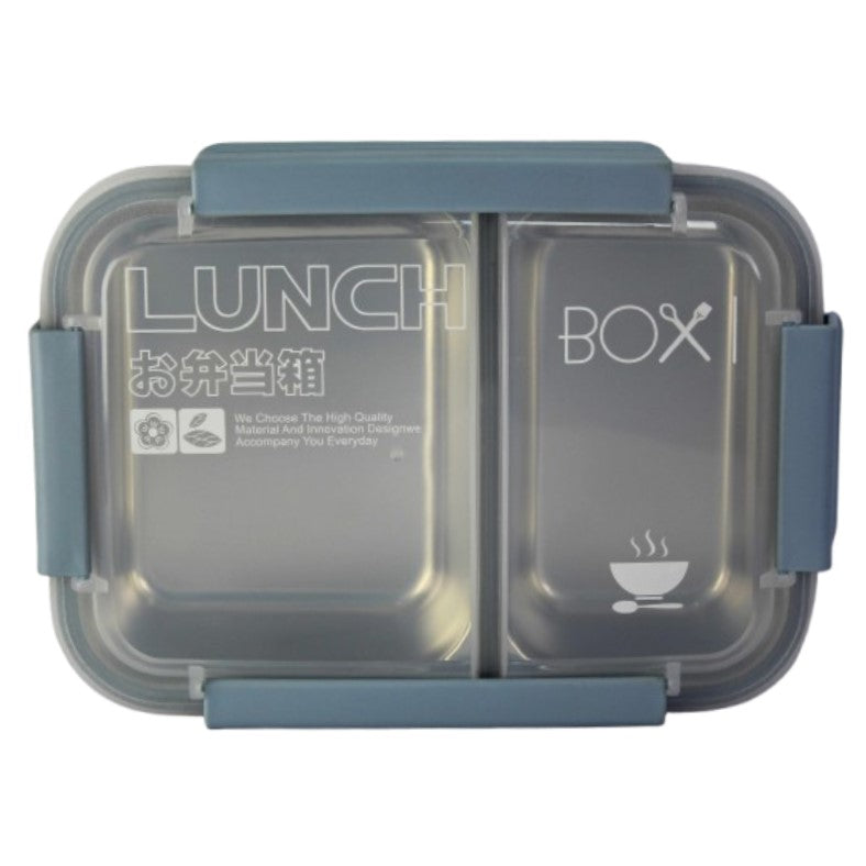 Dual-Compartment Leak-Proof Stainless Steel Lunch Box – Ideal for Kids, College & Office