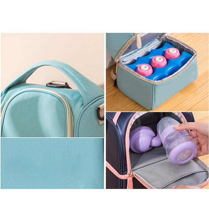 Double Layer Cooler Bag – Milk Preservation & Picnic Food Carrier for Moms