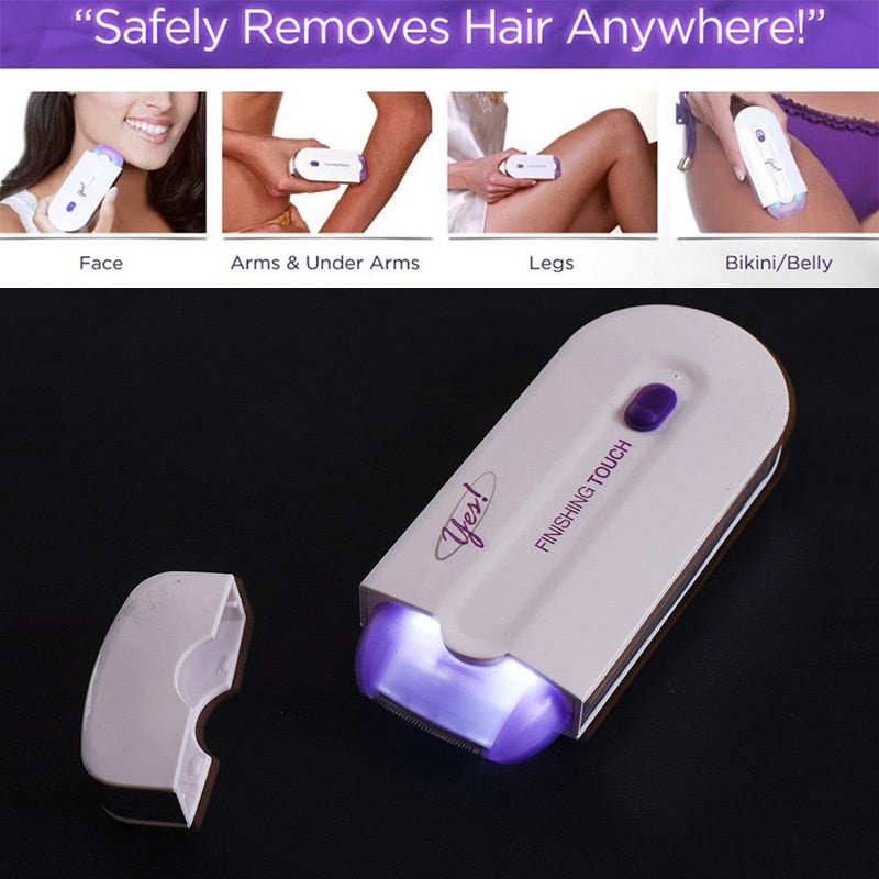 2-in-1 Instant Painless USB Rechargeable Hair Remover – Sensa-Light Technology for Face, Arms, Legs & Body