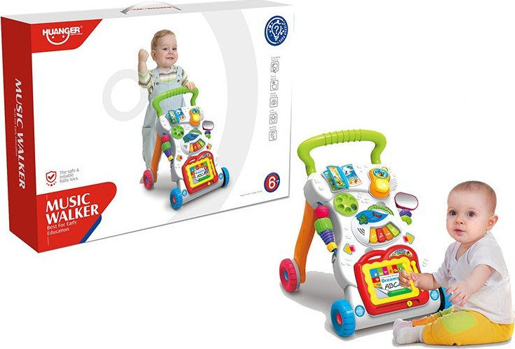 4-in-1 Baby Walker – Toddler Push Music Walker & Educational Learning Toy