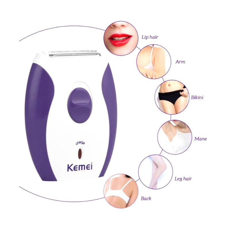 KM-280R Mini Electric Rechargeable Hair Removal Shaver – Compact, Stylish & Hygienic Grooming Tool for Women