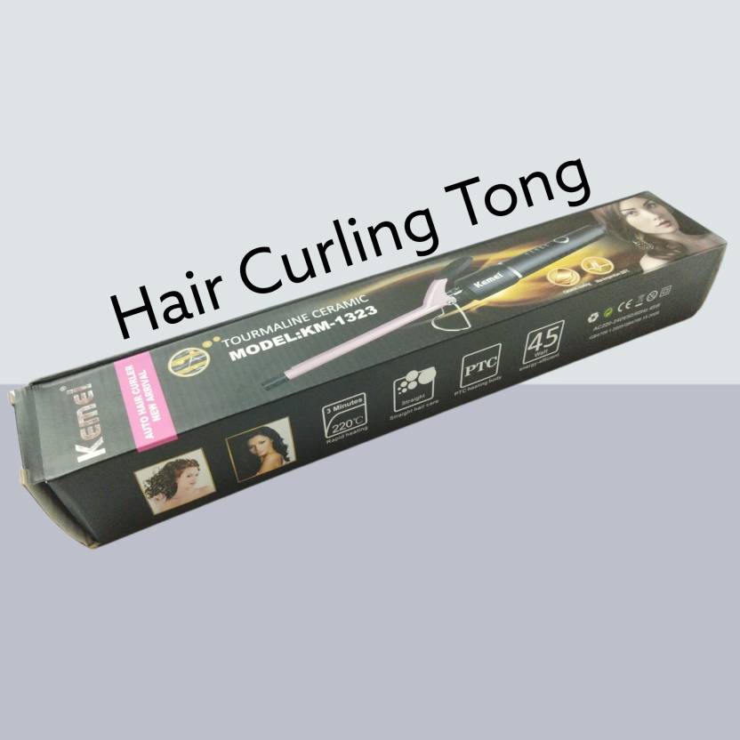Kemei Professional Electric Hair Curler – 9mm Tourmaline Ceramic Curling Iron with LCD Temperature Control