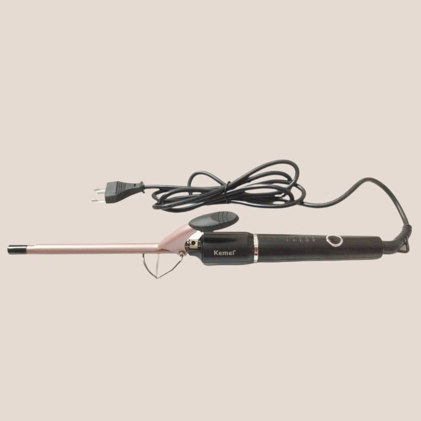 Kemei Professional Electric Hair Curler – 9mm Tourmaline Ceramic Curling Iron with LCD Temperature Control