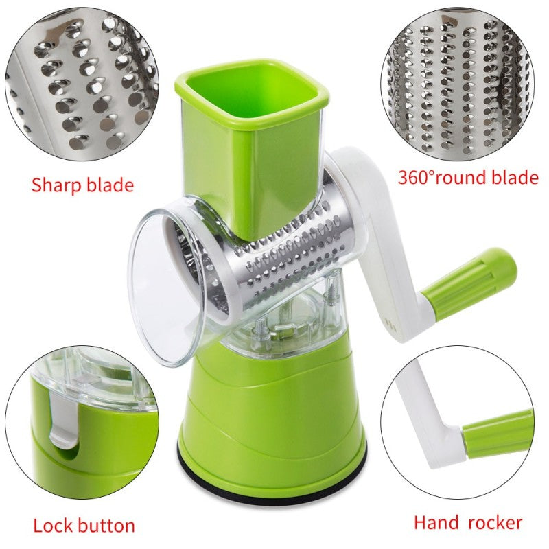 Multifunction Kitchen Slicer & Grater – 3-in-1 Vegetable Cutter