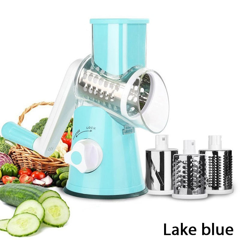 Multifunction Kitchen Slicer & Grater – 3-in-1 Vegetable Cutter