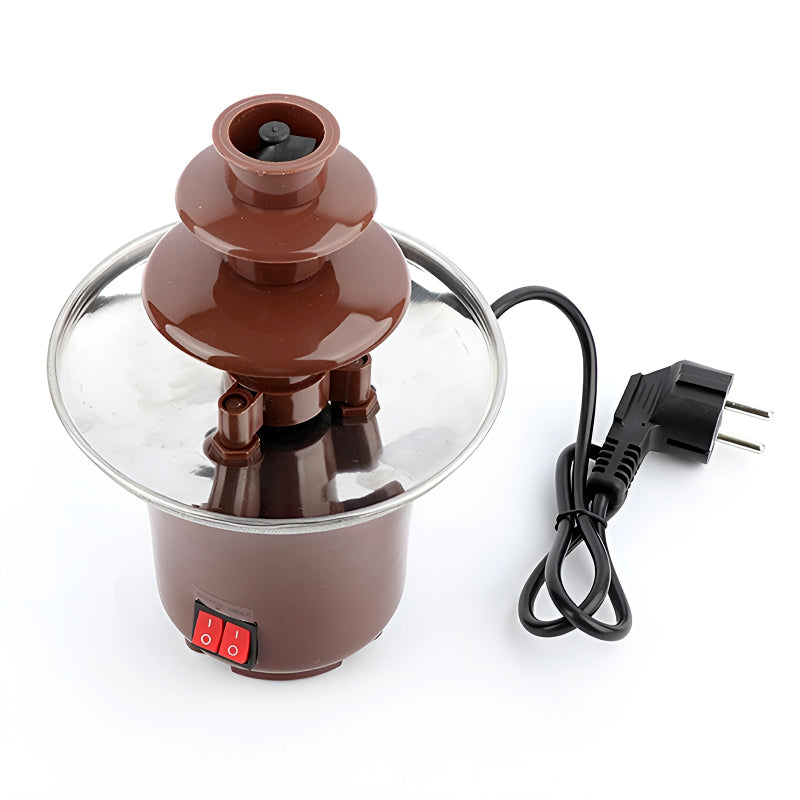 BD-017 Electric 3-Tier Mini Chocolate Fondue Fountain – Elegant Dessert Centerpiece