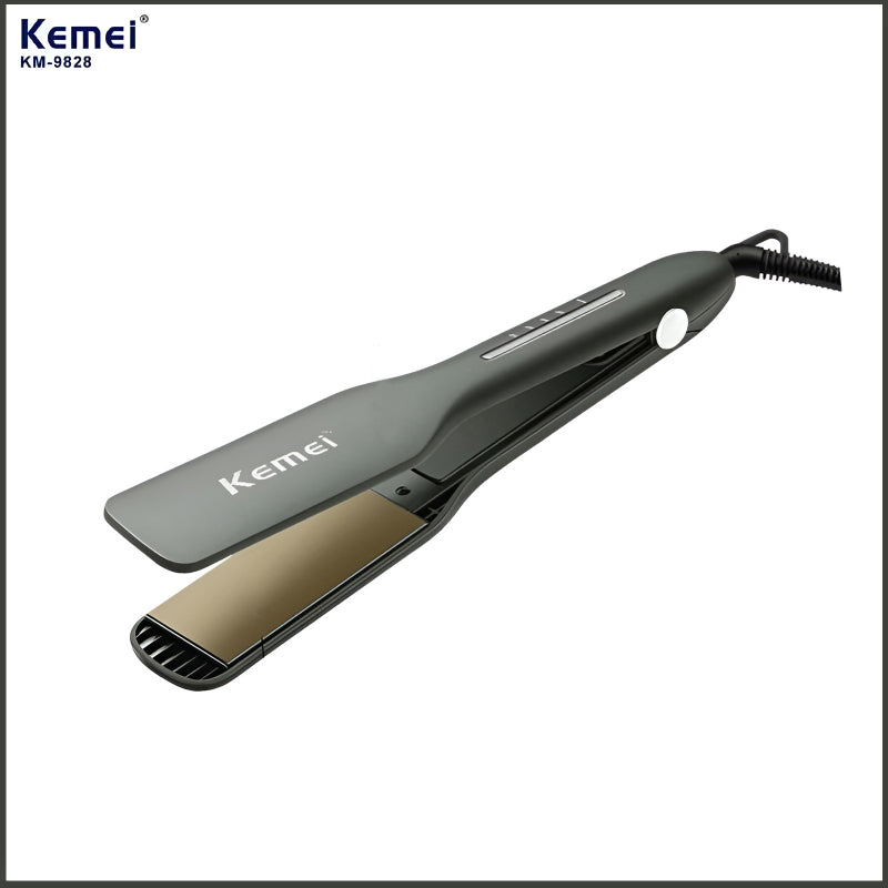 Kemei KM-9828 Professional Hair Straightener – Ceramic Tourmaline Plates, 750°F Max Heat