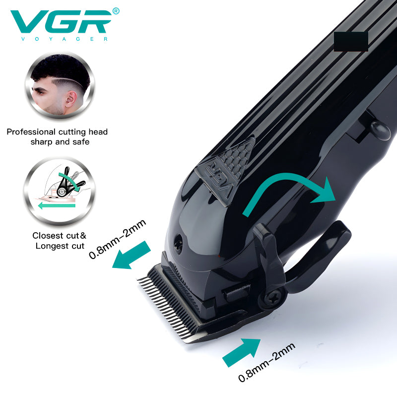 VGR V-282 Professional Rechargeable Cordless Hair Clipper – Precision Grooming for Men