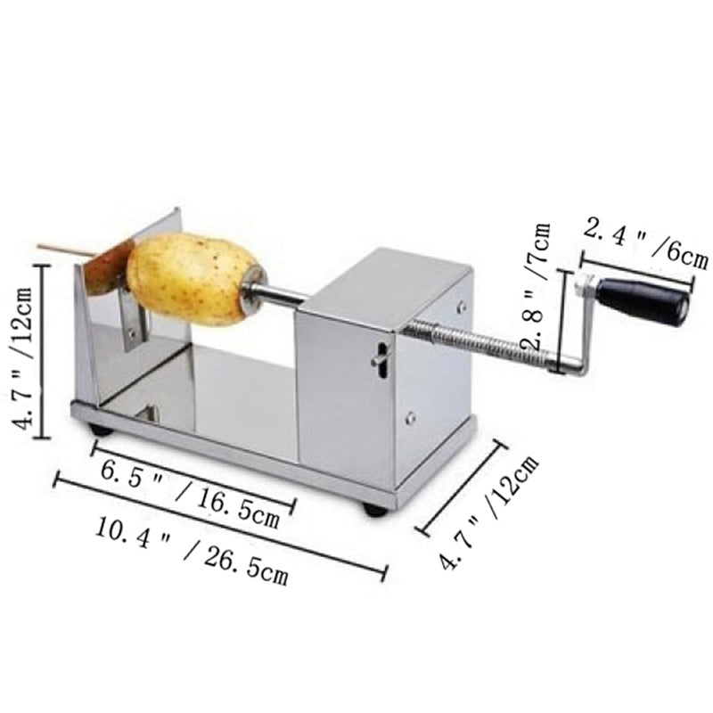 High-Quality Stainless Steel Manual Potato Spiral Cutter – Eco-Friendly, Heavy-Duty Kitchen Tool