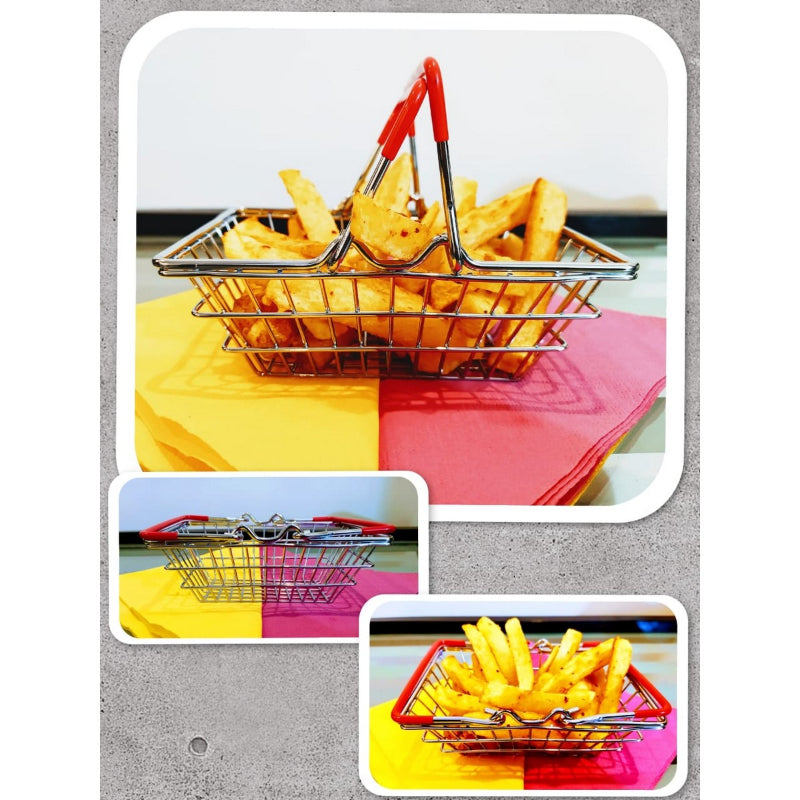 Mini Multi-Purpose Portable Stainless Steel Fry Basket – Versatile & Eco-Friendly Serving Tray