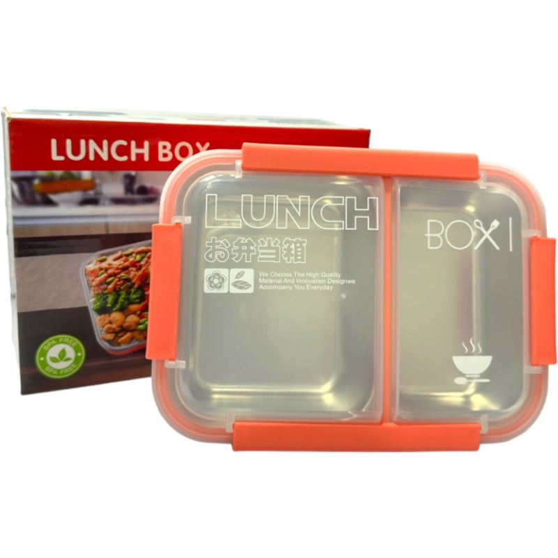 Dual-Compartment Leak-Proof Stainless Steel Lunch Box – Ideal for Kids, College & Office