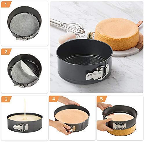 3 Pcs Non-Stick Springform Cake Mold Baking Pan Set