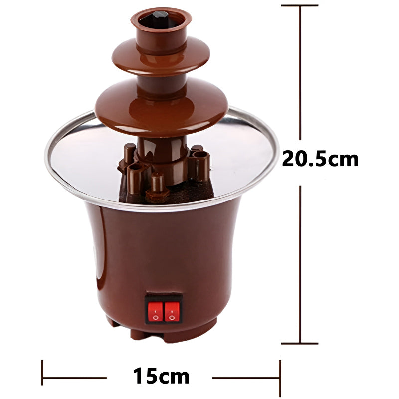 BD-017 Electric 3-Tier Mini Chocolate Fondue Fountain – Elegant Dessert Centerpiece