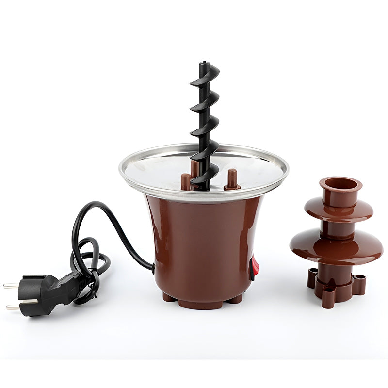 BD-017 Electric 3-Tier Mini Chocolate Fondue Fountain – Elegant Dessert Centerpiece