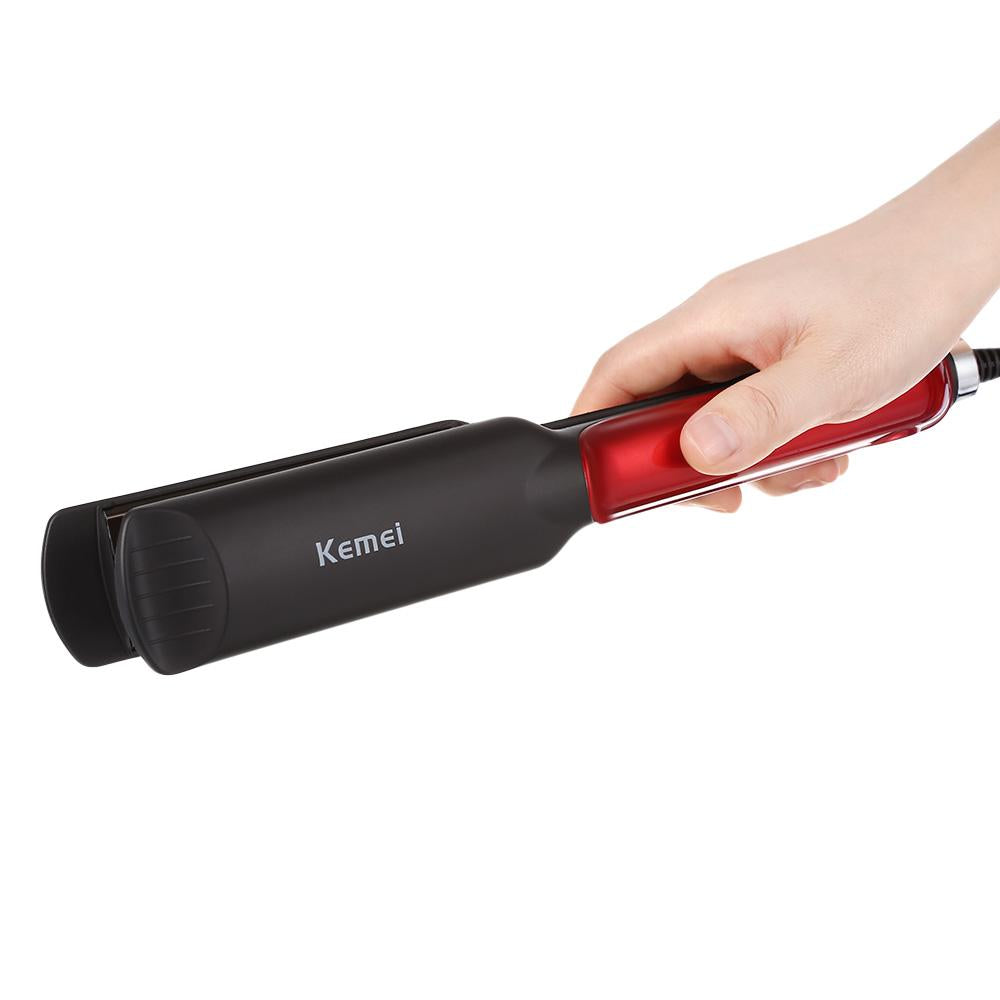 Kemei KM-531 Professional Wet/Dry Ceramic Hair Straightener – Fast Heating Electric Flat Iron