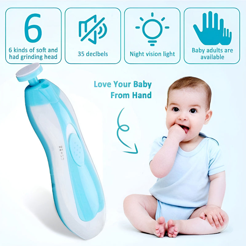 6-in-1 Safe & Efficient Electric Baby Nail Trimmer – Multi-Functional Grooming Kit for All Ages