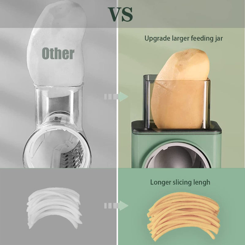 Multi-Functional Manual Vegetable Cutter – High-Efficiency Rotary Grater