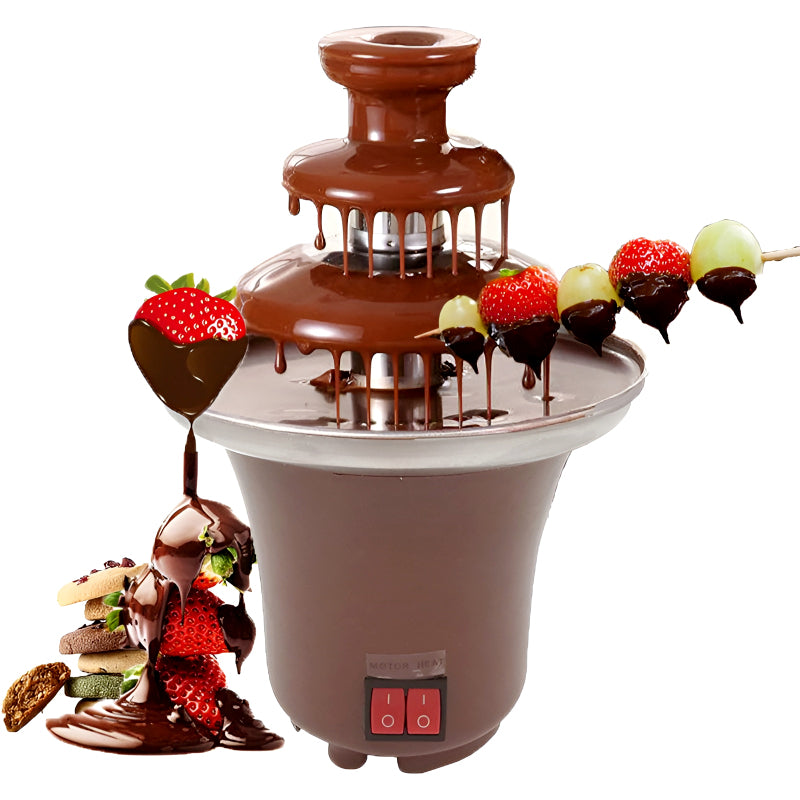 BD-017 Electric 3-Tier Mini Chocolate Fondue Fountain – Elegant Dessert Centerpiece