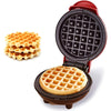 Compact 4-Inch Non-Stick Mini Waffle Maker – 350W Electric Machine in Red & Black