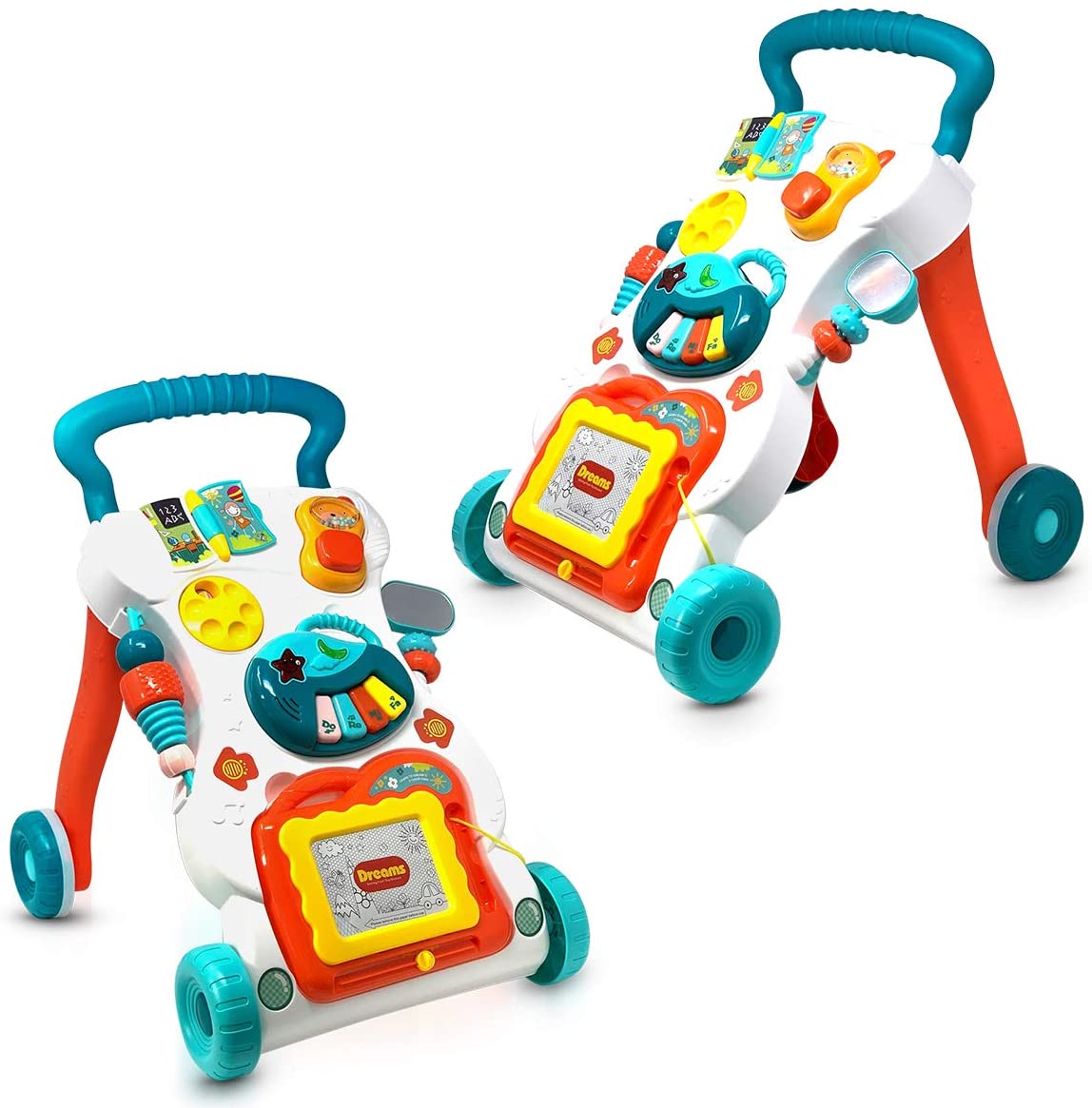 4-in-1 Baby Walker – Toddler Push Music Walker & Educational Learning Toy