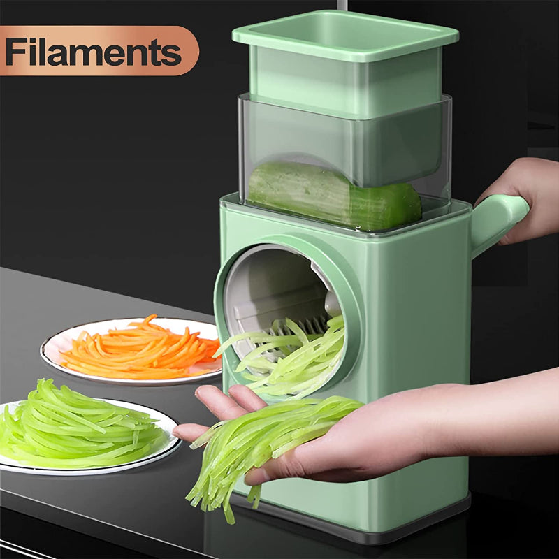 Multi-Functional Manual Vegetable Cutter – High-Efficiency Rotary Grater