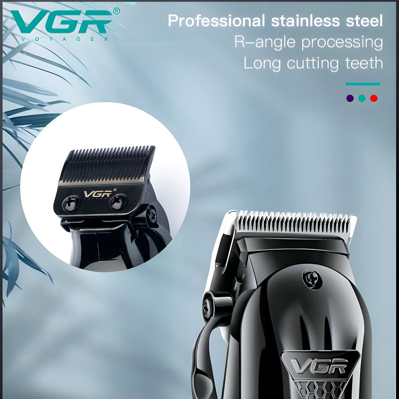 VGR V-282 Professional Rechargeable Cordless Hair Clipper – Precision Grooming for Men