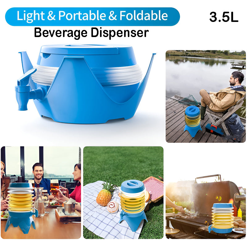 3.5-Liter Mini Portable Foldable Beverage Dispenser – Multi-Purpose, Compact & Easy-to-Carry