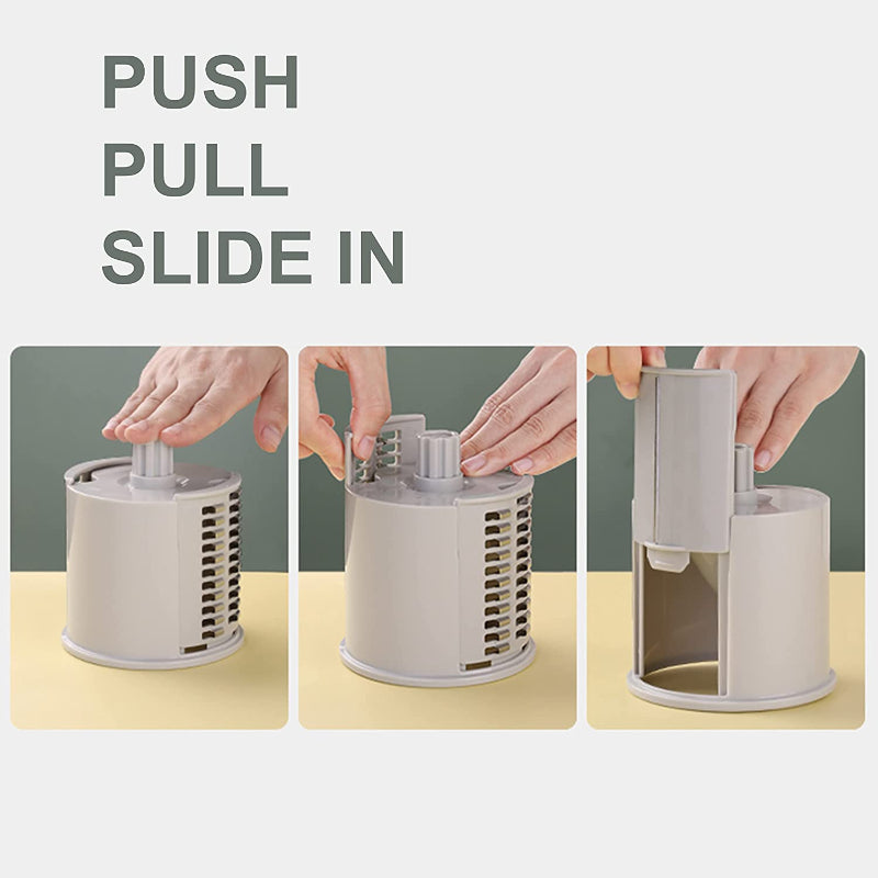 Multi-Functional Manual Vegetable Cutter – High-Efficiency Rotary Grater