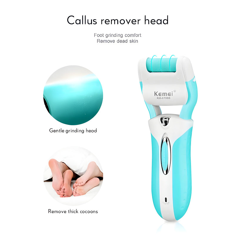 Kemei KM-6198B 3-in-1 Multifunction Electric Shaver, Callus Remover & Epilator – Professional Beauty Tool Kit for Women