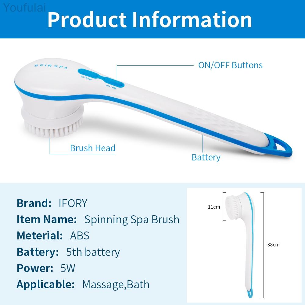 Electric 5-in-1 Shower Brush – Spin Spa Multi-Functional Bath Scrubber & Massager