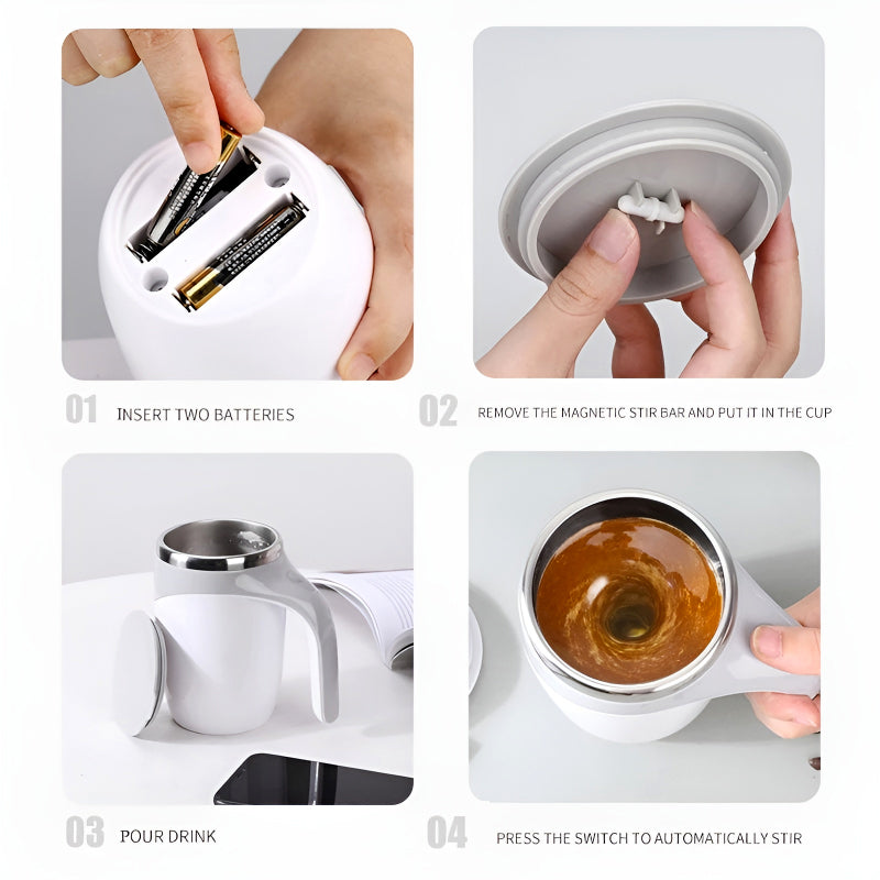 DTM-630 Smart 380ml Portable Automatic Magnetic Self-Stirring Cup – Innovative Beverage Mixer