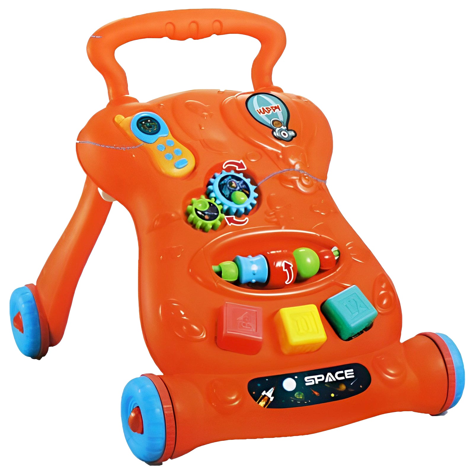 Play Together 2-in-1 Music Walker – Interactive Baby Walker with Rattles, Gears, Melodies & Sorter Cubes