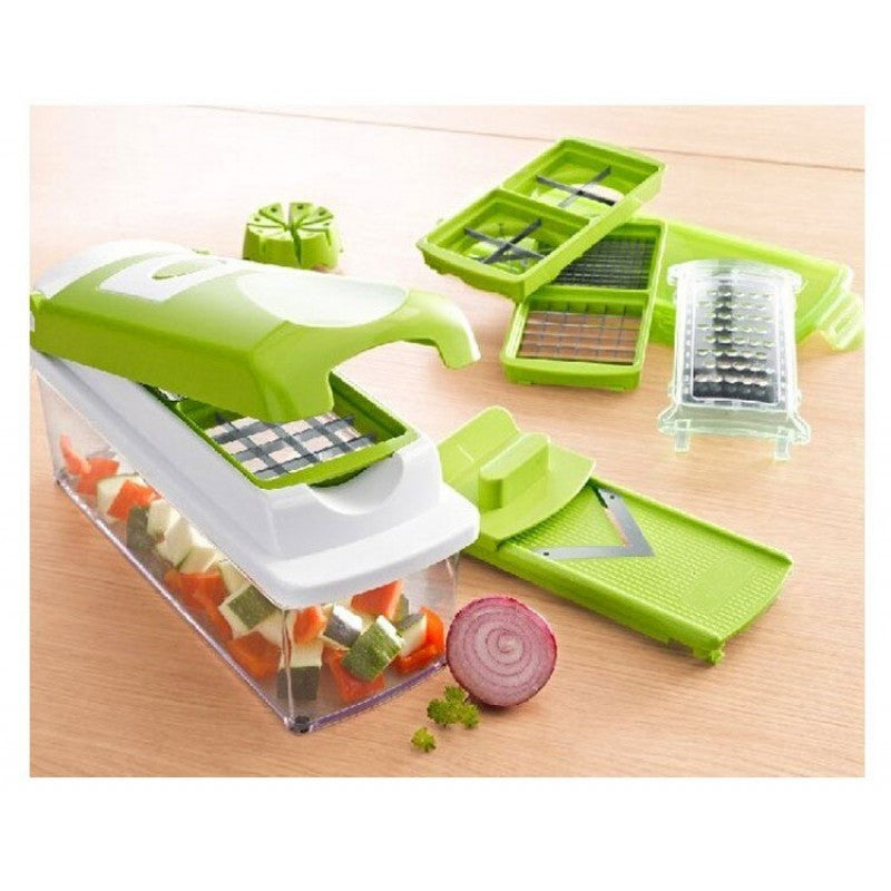 12pcs Nicer Dicer Plus Multi-Function Kitchen Tool – Versatile Vegetable & Fruit Slicer Cutter