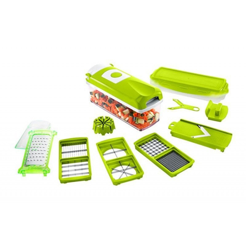 12pcs Nicer Dicer Plus Multi-Function Kitchen Tool – Versatile Vegetable & Fruit Slicer Cutter