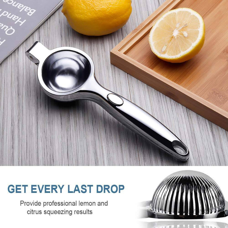 Heavy Stainless Steel Citrus Squeezer – Hand-Operated Single Press Lemon Squeezer