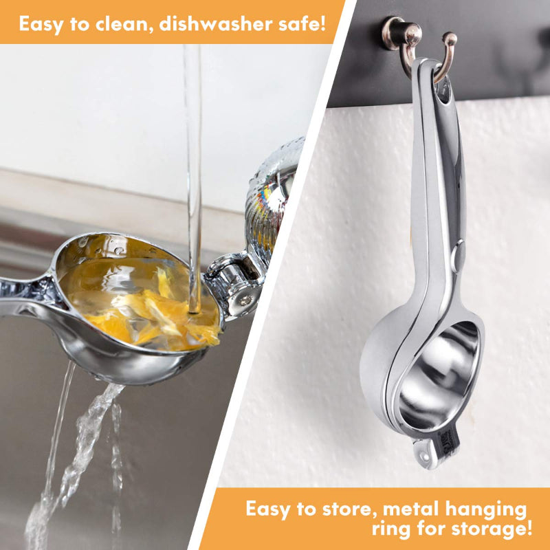 Heavy Stainless Steel Citrus Squeezer – Hand-Operated Single Press Lemon Squeezer