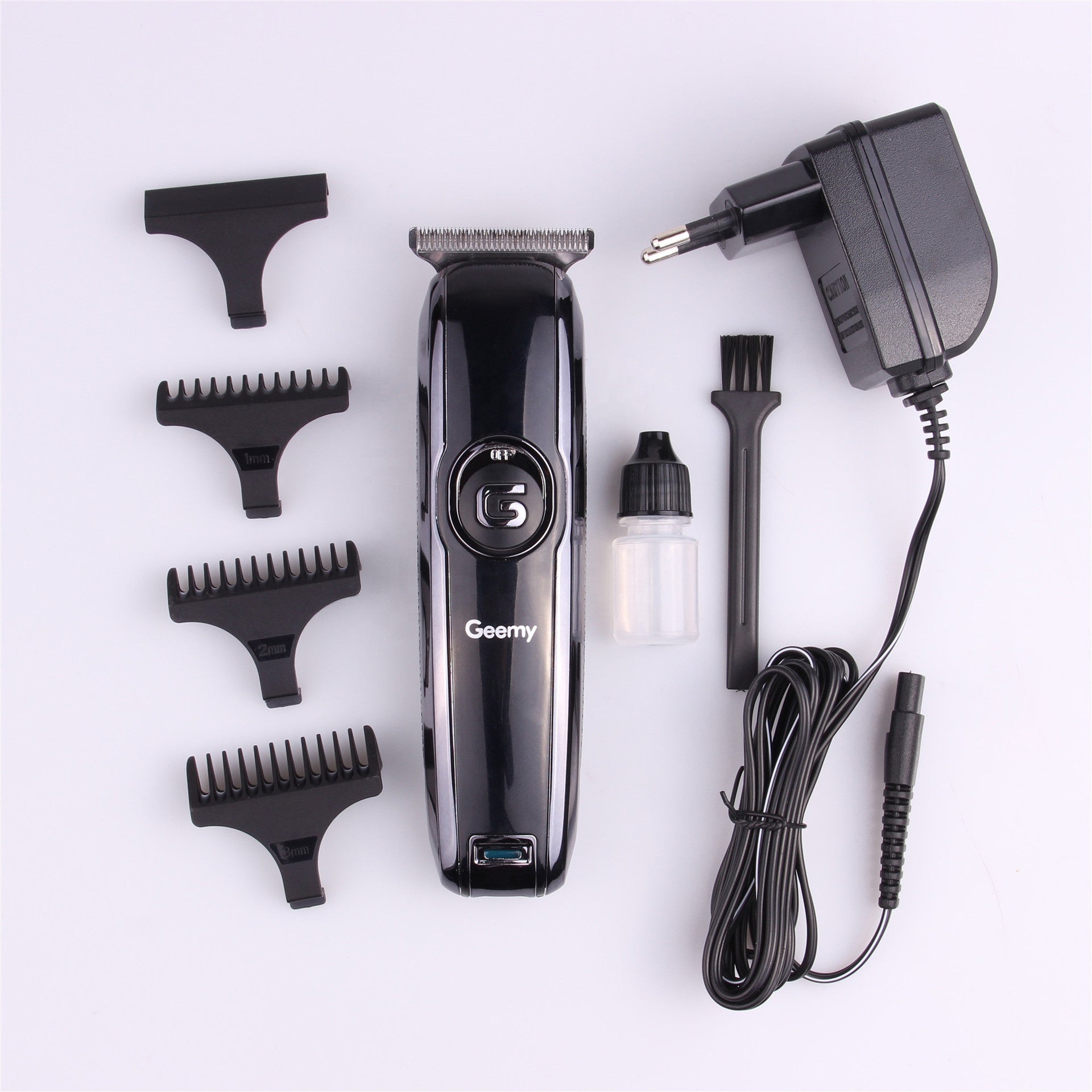 GEEMY GM-6050 Professional Hair Trimmer – High Performance T-Blade with LCD Reminder