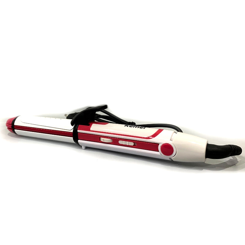 Kemei KM-1290 Professional Ceramic Hair Straightener – Multi-Functional Styling Tool with 360° Swivel Cord