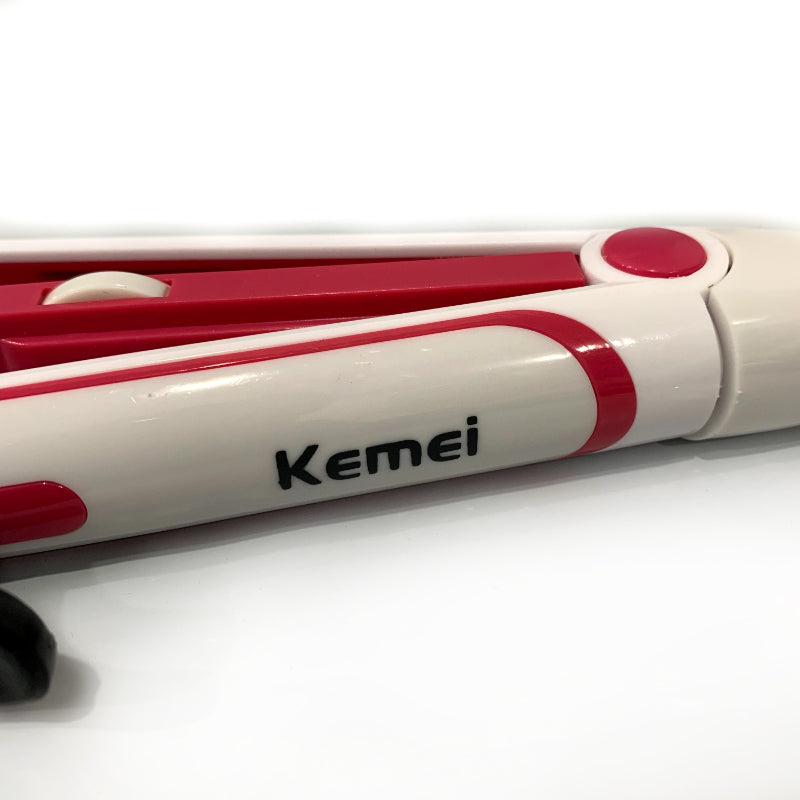 Kemei KM-1290 Professional Ceramic Hair Straightener – Multi-Functional Styling Tool with 360° Swivel Cord