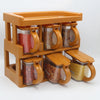 Spice Rack Tier Set With 6 Spice Jars – Elegant & Space-Saving Kitchen Organizer