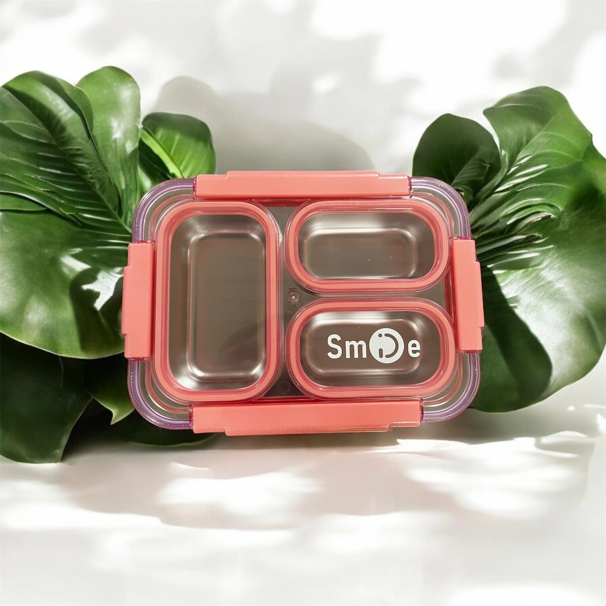 Three Section Smile Lunch Box – Ultimate Leak-Proof, Eco-Friendly Insulated Meal Carrier