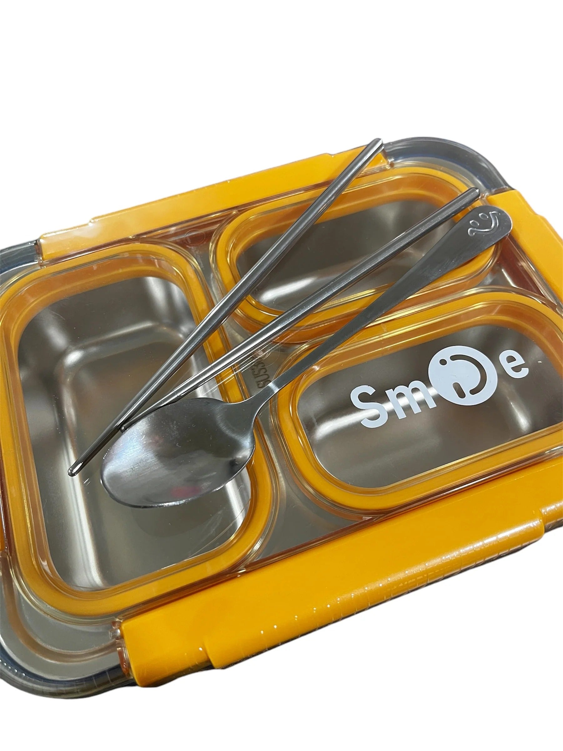 Three Section Smile Lunch Box – Ultimate Leak-Proof, Eco-Friendly Insulated Meal Carrier