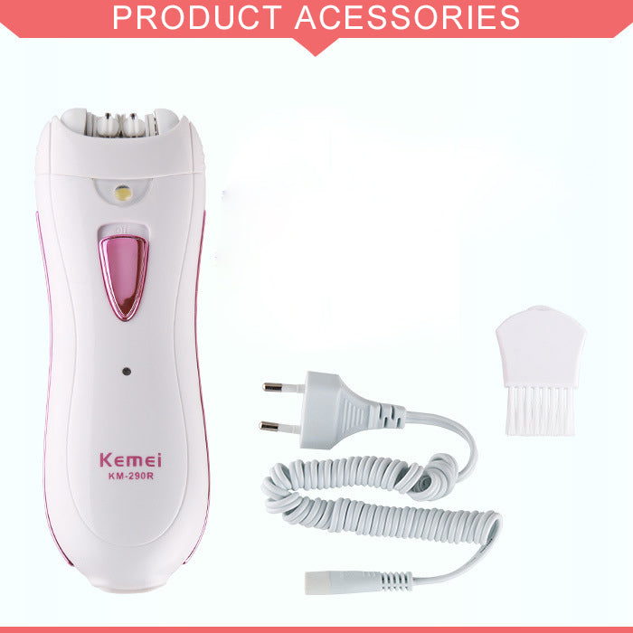 Kemei KM-290R Rechargeable Electric Hair Removal Device – Professional Epilator for Facial, Armpit & Body Hair