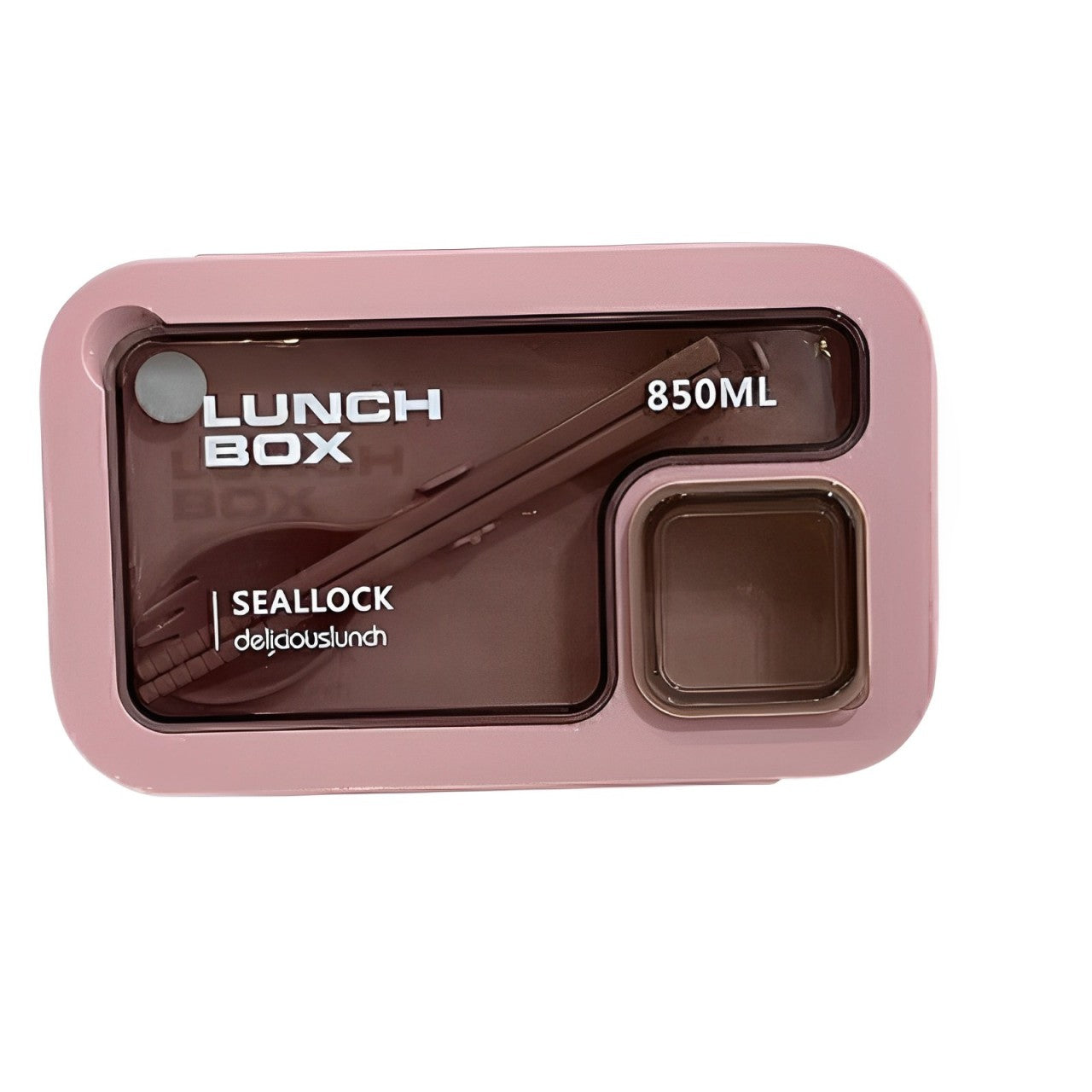 Compact & Handy 2-Part 850ML Plastic Lunch Box – Versatile, Microwave-Safe Food Container